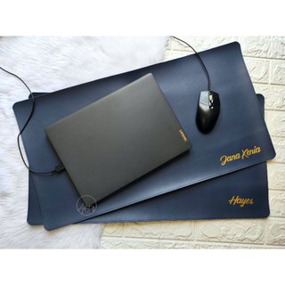 [CUSTOM SIZE] Personalized Leather Laptop Computer Desk Mat / Pad