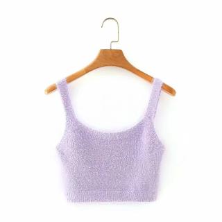 New！Mink vest women's short base stitch (1)