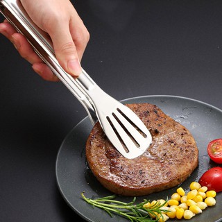 Stainless Steel BBQ Grilling Tong Salad Cake Bread Food Tongs Barbecue Tong Clips Steak Clamp Baking