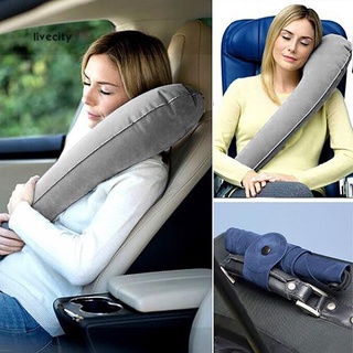 【Stock】 LiveCity Inflatable Foldable Neck Rest Head Support Car Flight Travel Pillow