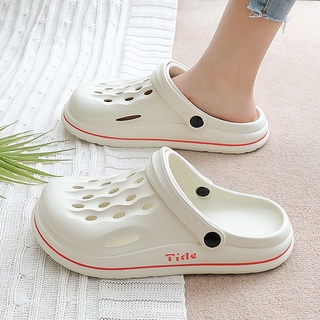 Women's Shoes Hole Shoes Baotou Half Slippers Women Summer Wear Ins Tide Fashion Net Red Sandals And