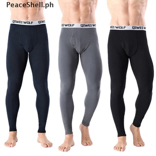 【PeaceShell】 Mens Thermal Underwear Bottom Long Johns Weather Proof Pants Leggings Cotton PH