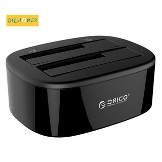 ORICO 6228US3 3.5 Inch Dual Bay USB 3.0 To Sata Hdd Ssd Case Docking Station Hard Drive Tool Free Duplicator 16TB For PC(EU Plug)