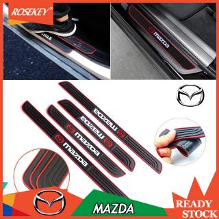 4pcs Mazda car door Scratch plate door threshold protection sticker Mazda 2 3 6 CX3 CX5 MX5 YG022 (1)