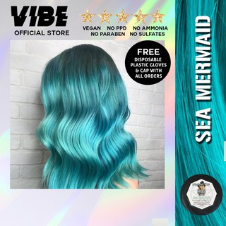 Hybrid Colours Sea Mermaid Blue Green Organic Hair Dye 150ml
