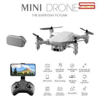 2020 LS-MIN New Mini Drone 4K 1080P HD Camera WiFi Fpv Air Pressure Altitude Hold Black And Gray RC