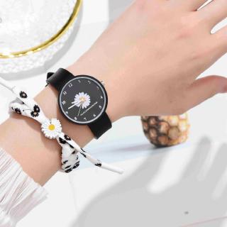LVPAI COD Casual little daisy watch student girlfriends fashion silicone watch bracelet two piece set (1)