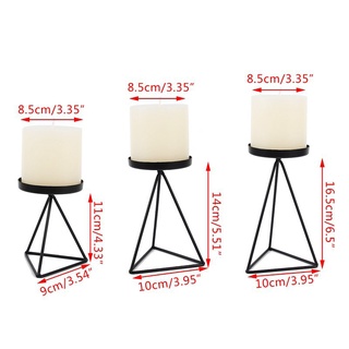 R2LD Nordic Style Wrought Iron Geometric Candle Holder Triangle Candlestick Rack Home Decoration