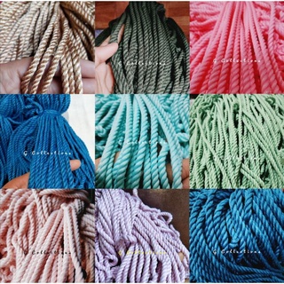 Macrame POLYESTER Cords (COLORED) sold per hank