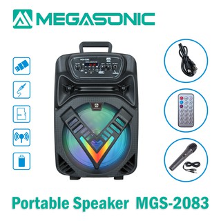 MEGASONIC MGS-2083 Portable Bluetooth Speaker With USB/SD/BT/FM Free 1 Pcs wired MIC (1)