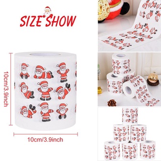 Christmas Decor卍Christmas Pattern Series Roll Paper Prints Funny Toilet Home Santa Claus Supplies Xm (7)