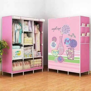 【spot】 star_market High quality 3D pattern non-woven folding wardrobe home closet cute