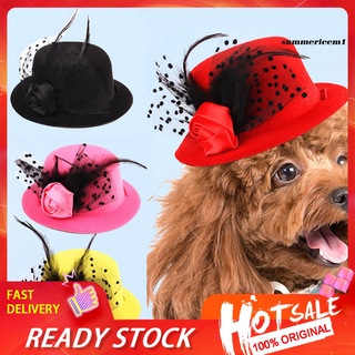 ▩☈✉【Ready Stock】Pet Hat Fashion Decoration Top Hats Gentleman Fedora Dog Kitten Cap for Christmas Pa
