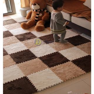 Baby Puzzle mat Child Carpet Home Assembled Home Shaggy Soft Splice Carpet Baby Crawling Mat 30*30CM