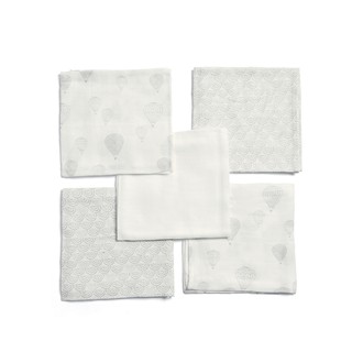 Mamas and Papas 5 Pack Muslin Squares - Balloon [Blankets and Wrappers]