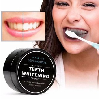 Teeth Whitening Activated Authentic Charcoal Organic Powder 100% Natural 30g
