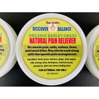 Organic Barley Grass Balm for Pain Relief, Barley Balm, Barley Grass Rub Pain Reliever