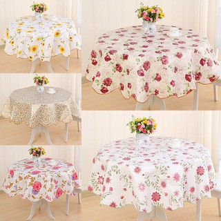 Round printed simple plastic waterproof tablecloth