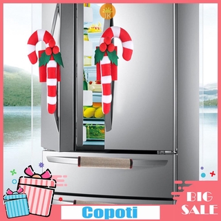 2pcs/set Christmas Crutches Refrigerator Handle Cover Fridge Door Knob Protector (9)
