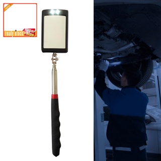 COD| Car Auto Bottom Repair Angle Adjustable Telescopic Inspection Mirror LED Light