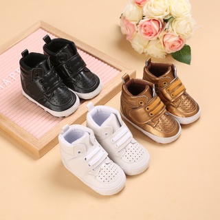 walker stroller baby walker▧❀[Superseller] Ready Stock Baby Boys PU Shoes Footwear High Top Soft So