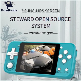 2021 Mobile Gaming❐POWKIDDY Q90 Retro Game Console HD IPS Screen Gameboy Handheld Built-in 12 Simul