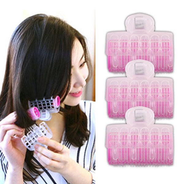 3pcs Magic double layer self-adhesive roll DIY Plastic Hair Curler