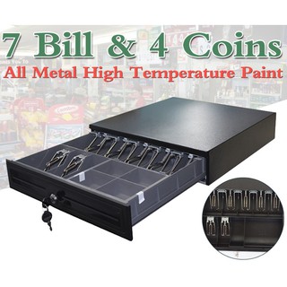Metal 7 Bill 4 Coins High Temperature Paint Cash Drawer Cash Register POS Tray Heavy Duty