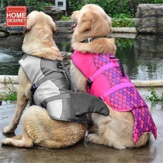 Oasismall Life Dog Jacket Gray Shark And Duck Design Pet Swimming Vest Waterproof Nylon Dog (1)