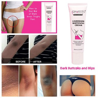 Qiansoto Herbal Underarm Armpit Body Dark Skin Legs Knees Private Parts Inner Thigh Whitening Cream (1)