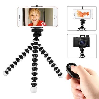 Octopus Style Portable and Adjustable Tripod Stand Holder With Bluetooth Remote
