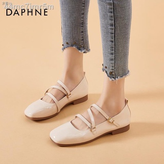 ❉❃✹Daphne evening breeze single shoes women 2021 summer Mary Jane flat shoes thin small leather shoe