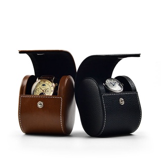 【Free Shipping】Oirlv Black/Brown Watch Bag Single Watch Storage Case With Removable Pillow Wristwatc