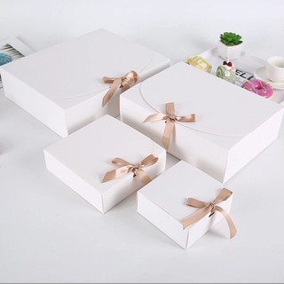 5Pcs White Kraft Paper Gift Box Handmade Candy Chocolate Cookie Storage Box Party Supplies Clothing