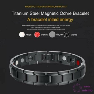 Therapeutic Energy Healing Bracelet Titanium Steel Magnetic Therapy Bangle Bracelets