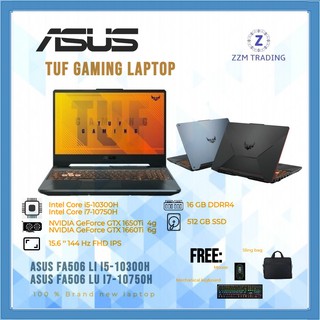 Asus TUF Gaming Laptop FX506Lu / Li Intel i5-10200H/ i7-10750H 15.6” FHD 144Hz 16GB RAM 512GBSSD
