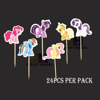 little pony toothpick cupcake topper 24pcs/pack made in paper decoration cupcake alehuangpartyneeds