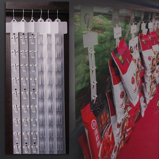 Plastic Hanging Strips Store Hang Snacks Display Hanger Hooks Merchandising Clip Strips