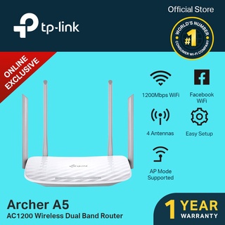¤▥TP-Link ARCHER A5 AC1200 Wireless Dual Band Router | 2.4Ghz & 5Ghz WiFi Router | Access Point
