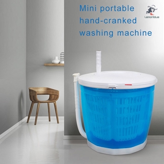 Manual Hand Crank Mini Washing Machine Portable Non-Electric Compact Laundry Dryer 7jET