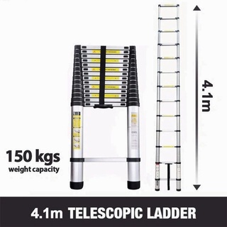 JCJOYASTORE 4.1 meters Aluminum Telescopic Ladder Extention Tall Multi Purpose