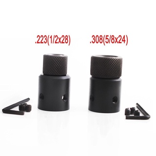 Ruger 10/22 threaded tube adapter Muzzle Brake Adapter 1/2-28 5/8-24 Tighten with 3 Black Set Screws (3)