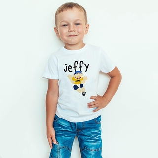 Anime Puppet JEFFY Youth Tees Kids Shirt Clothing Children Funny T Shirts Boys Girls Short Sleeve T-shirts