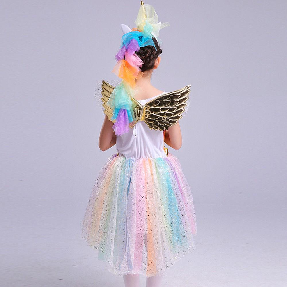 [3in1]Girls Princess Dress Unicorn Cosplay Costume (4)