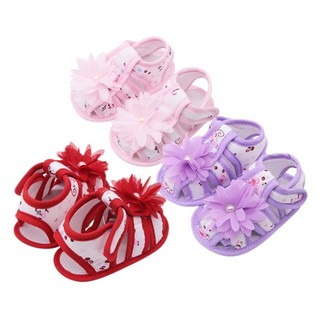 BBWORLD Lace Flower Baby Sandals Walking Princess Shoes Anti-slip