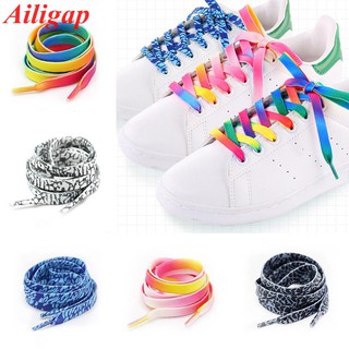 【Ready Stock】Women Shoes ₪●♛Ailigap Fashion Printed Shoelaces Decoration Pattern Colored Flat Shoel