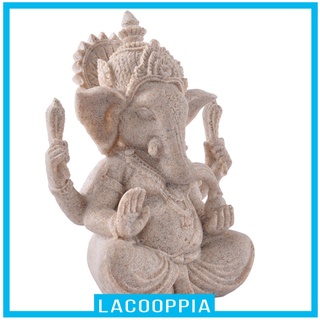 ☇❃[LACOOPPIA] Vintage Handcarved Sandstone Art Statue Sculpture Figurine Decor Elephant