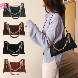 ✿WB✿ Retro Alligator Pattern Chain Handbags Women Pure Leather Top-handle Bags