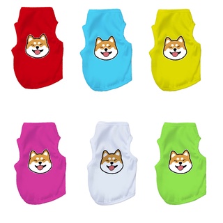 New Summer Pet Vest Cartoon Clothes Dog Vest Lovely Chai dog Print T-shirt Puppy Vest Pet Clothes