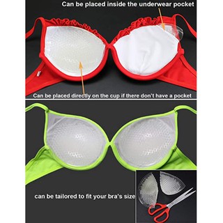 Honeycomb Silicone Breast Pad, Insert Breathable Thickened Invisible Transparent Bra Undergarment (5)